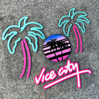 Vice City Neon Palm Tree Sticker Pack — Retro Car & Window Decals