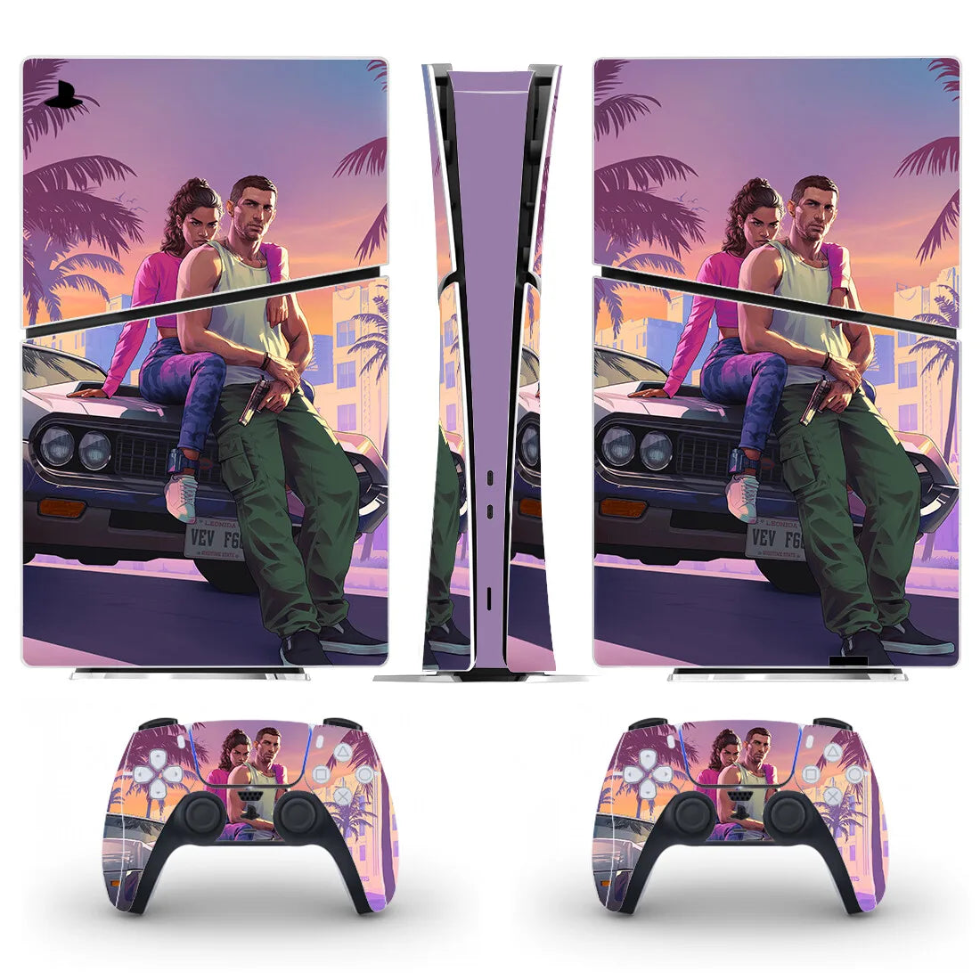 Vice City PS5 Skin — Console & Controller Decal Cover