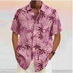 Vice City Palm Print Shirt — Coconut Tree Button-Down for Men