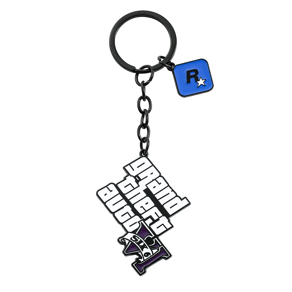 Vice City Metal Keychain Gaming Logo