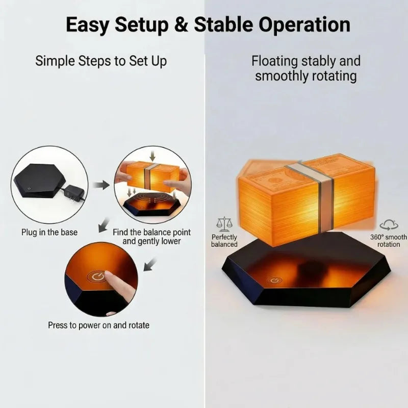 Floating Gold Bar LED Lamp 360°