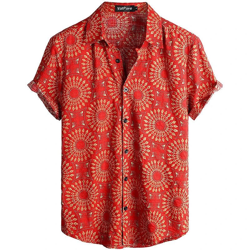 Vice City Hawaiian Shirt — Retro Tropical Print Shirt for Men