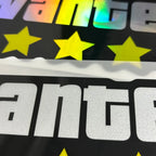 Wanted Reflective Sticker Decoration Protective Mirror