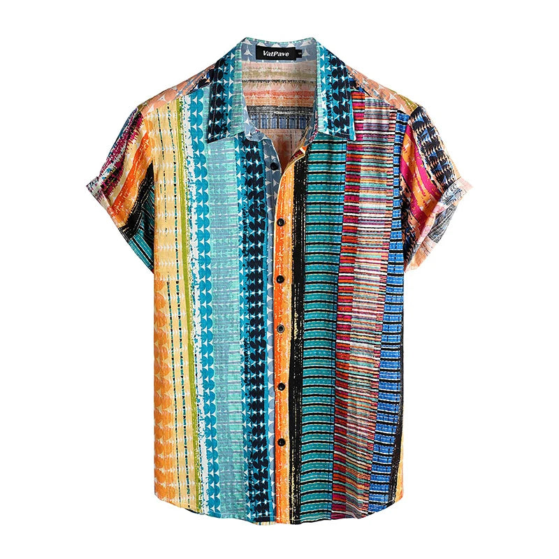 Vice City Hawaiian Shirt — Retro Tropical Print Shirt for Men