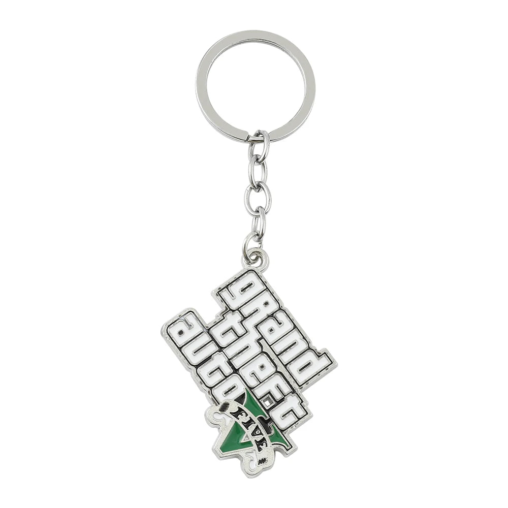 Vice City Metal Keychain Gaming Logo