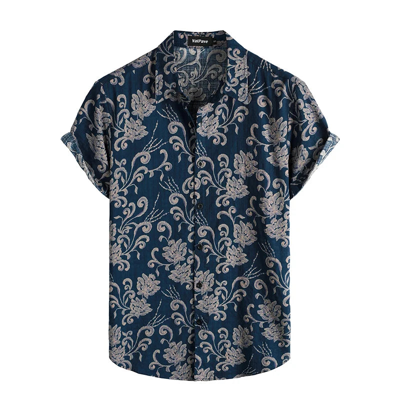 Vice City Hawaiian Shirt — Retro Tropical Print Shirt for Men