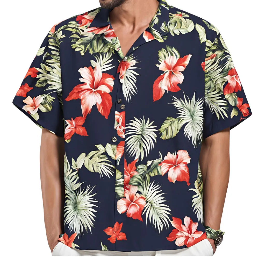 Vice City Botanical Print Shirt — Tropical Floral Button-Down