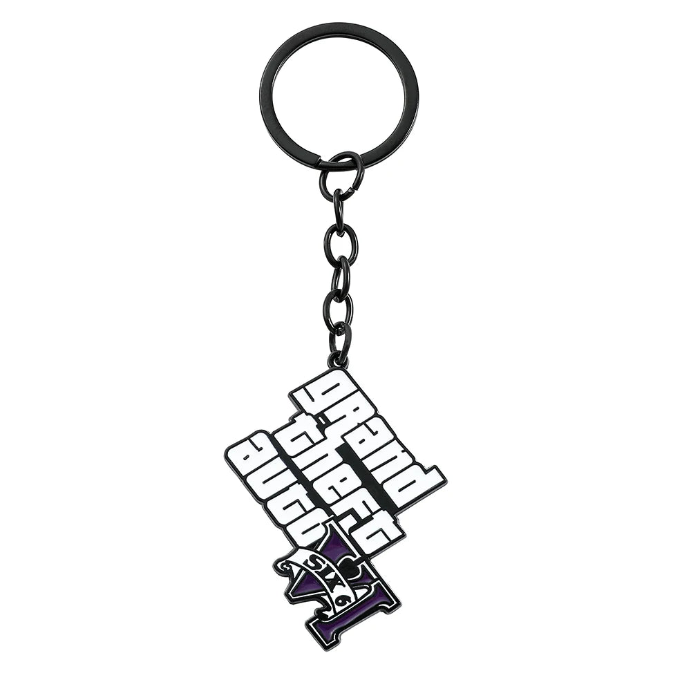 Vice City Metal Keychain Gaming Logo