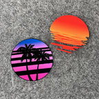 Vice City Neon Palm Tree Sticker Pack — Retro Car & Window Decals