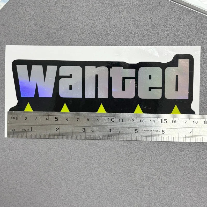 Wanted Reflective Sticker Decoration Protective Mirror