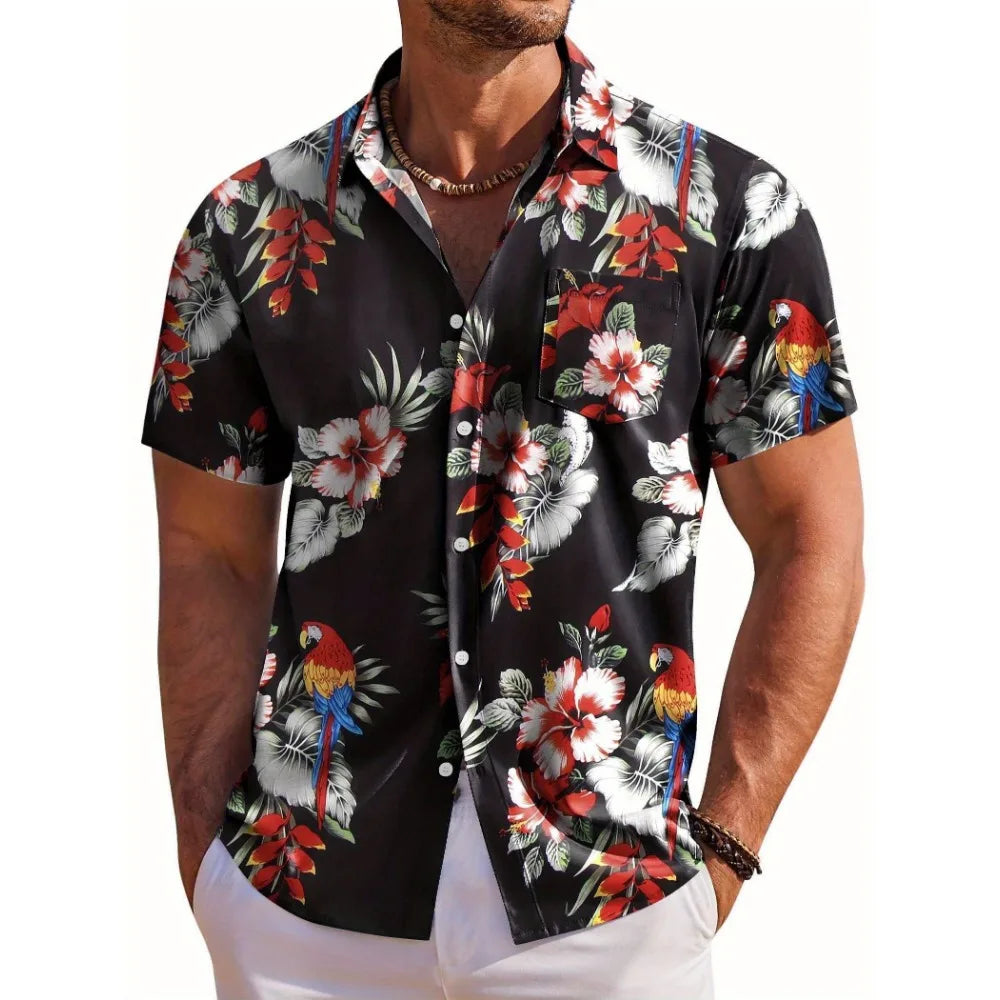 Vice City Botanical Print Shirt — Tropical Floral Button-Down