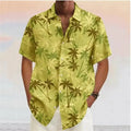 Vice City Palm Print Shirt — Coconut Tree Button-Down for Men