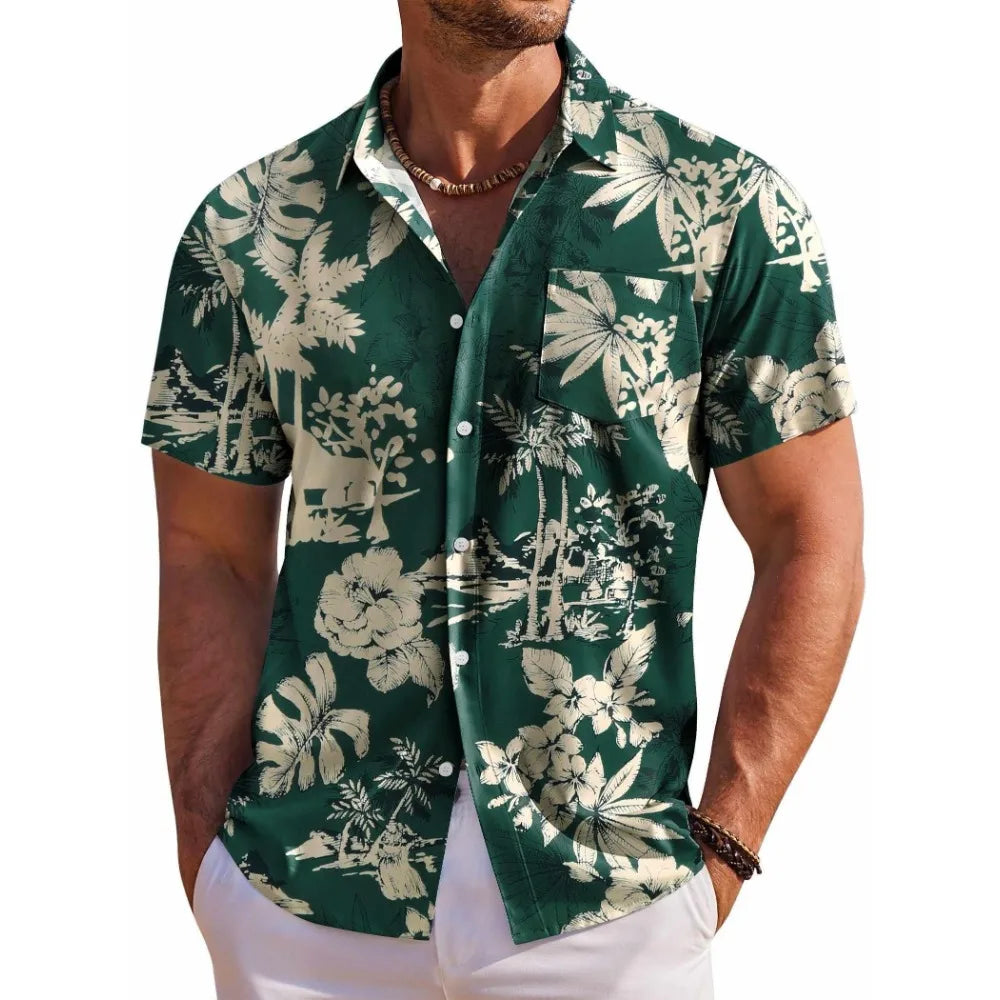 Vice City Botanical Print Shirt — Tropical Floral Button-Down