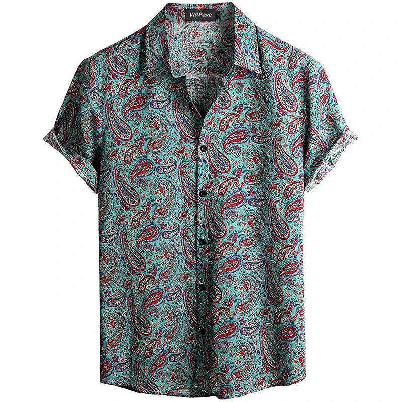 Vice City Hawaiian Shirt — Retro Tropical Print Shirt for Men