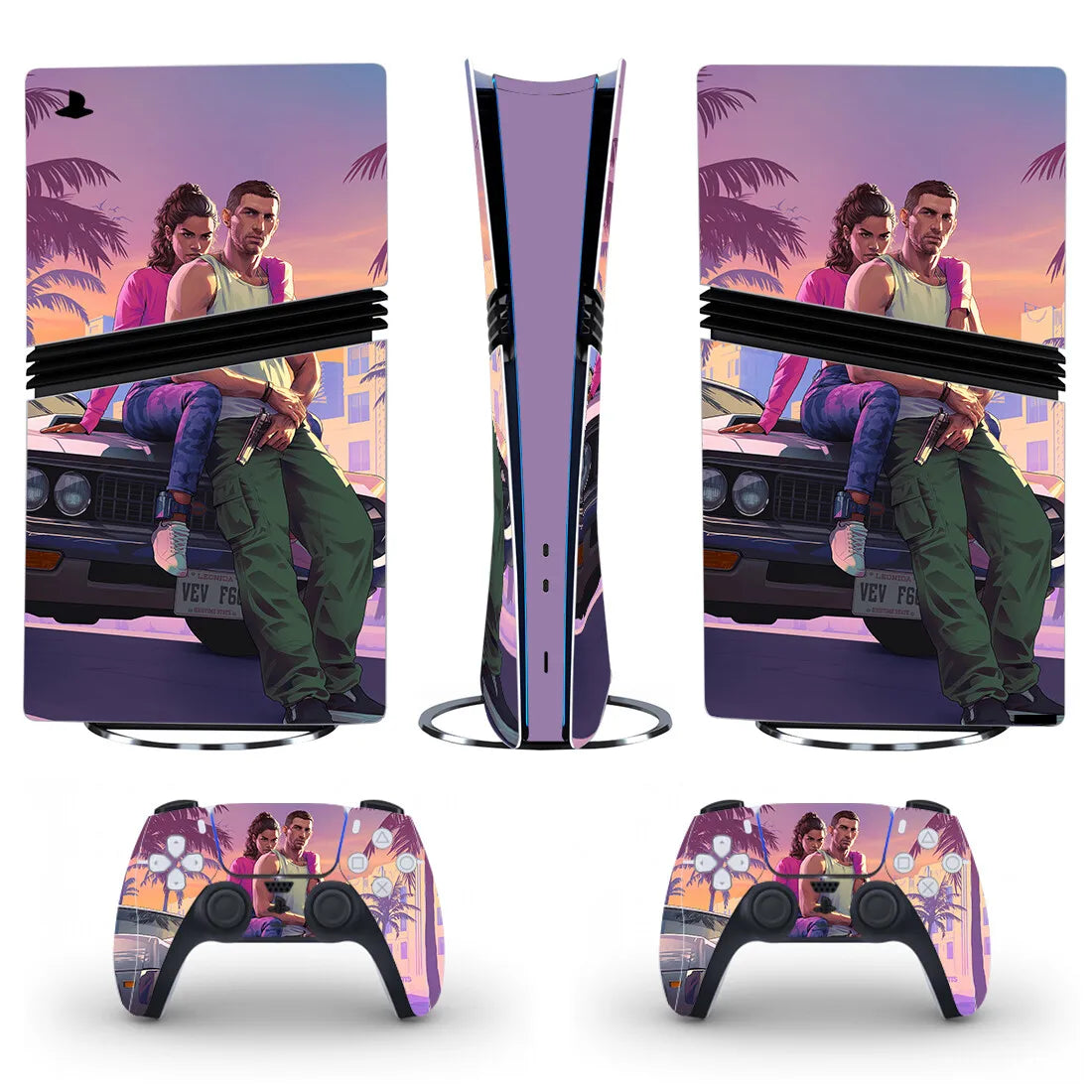 Vice City PS5 Skin — Console & Controller Decal Cover