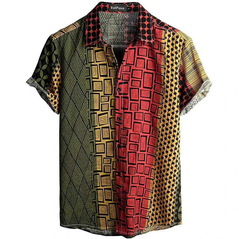 Vice City Hawaiian Shirt — Retro Tropical Print Shirt for Men