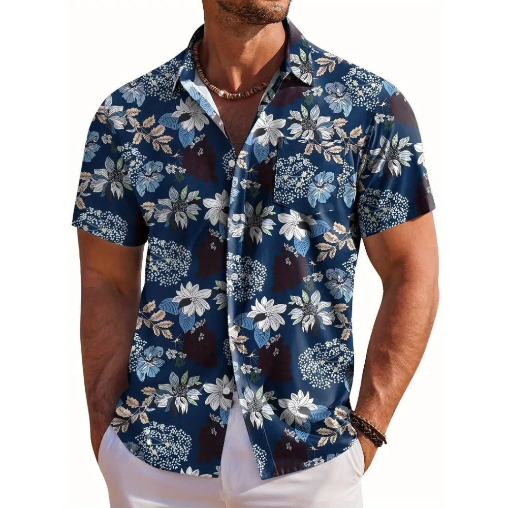 Vice City Botanical Print Shirt — Tropical Floral Button-Down