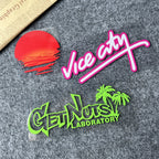 Vice City Neon Palm Tree Sticker Pack — Retro Car & Window Decals