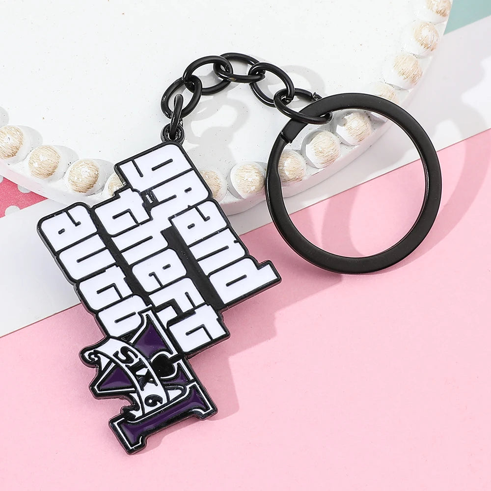 Vice City Metal Keychain Gaming Logo