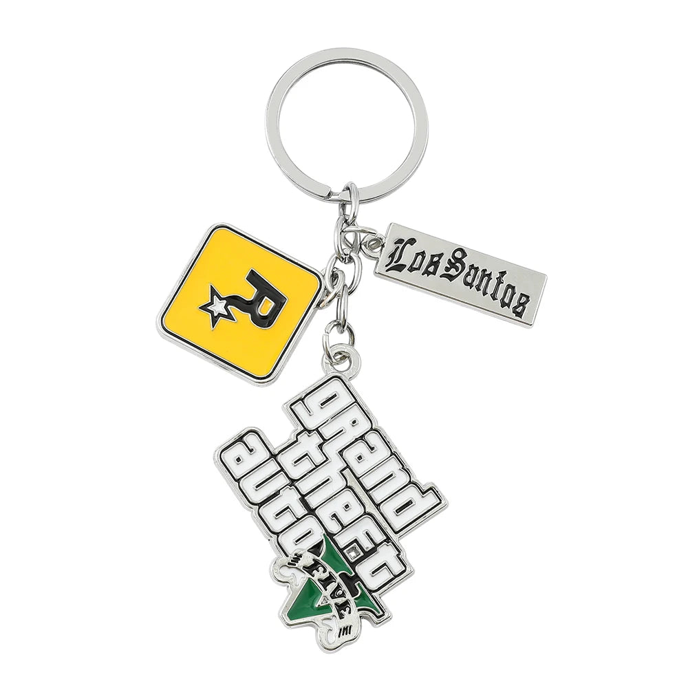 Vice City Metal Keychain Gaming Logo