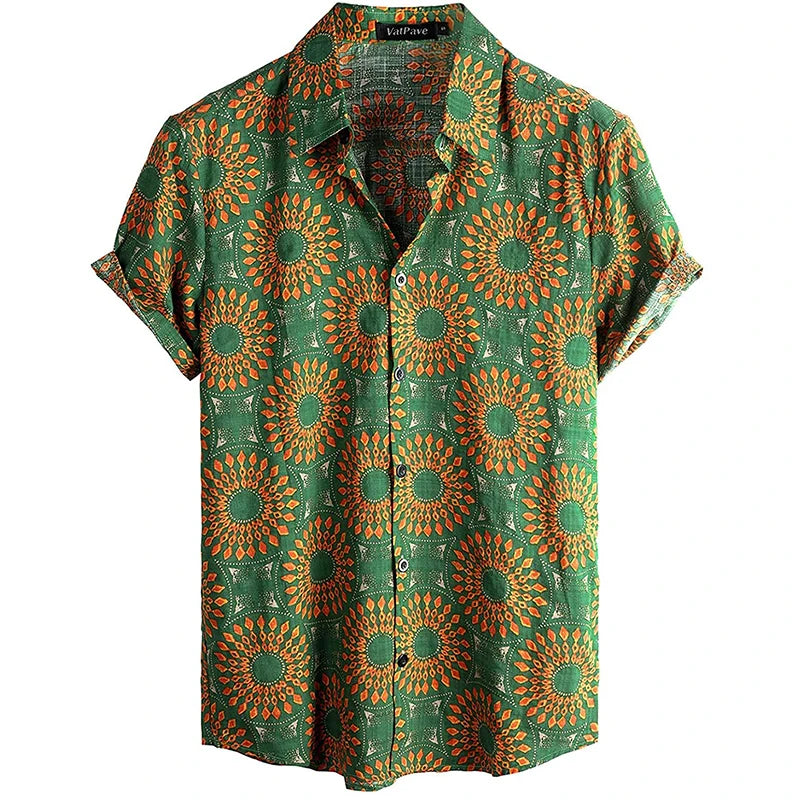 Vice City Hawaiian Shirt — Retro Tropical Print Shirt for Men