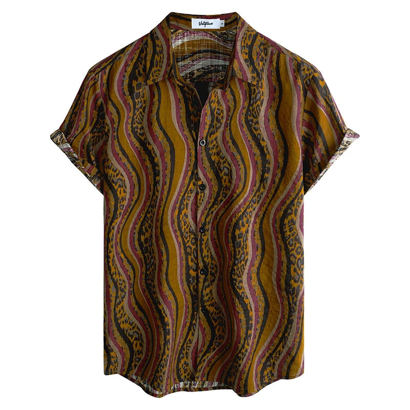 Vice City Hawaiian Shirt — Retro Tropical Print Shirt for Men