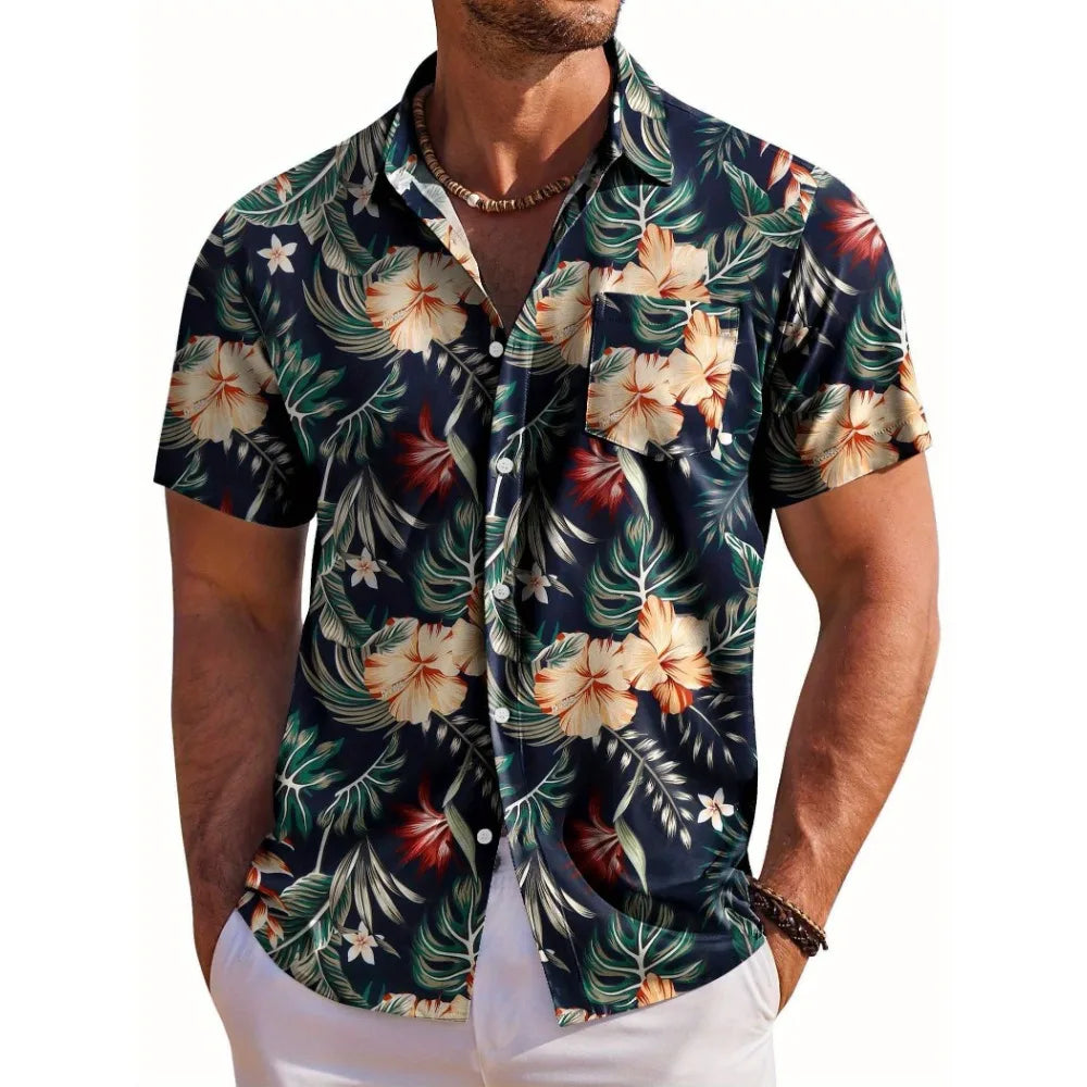 Vice City Botanical Print Shirt — Tropical Floral Button-Down