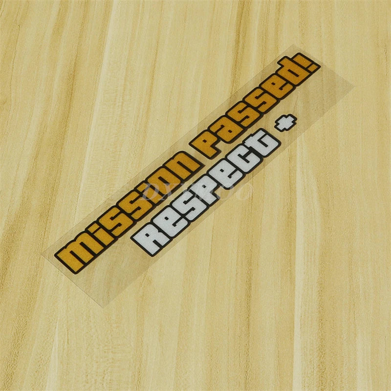 Mission Passed Respect GTA Vinyl Sticker Waterproof Decal