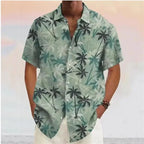 Vice City Palm Print Shirt — Coconut Tree Button-Down for Men